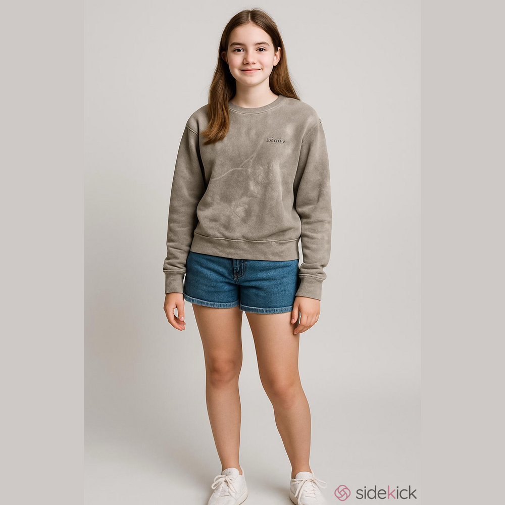 Chipotle Extra sweatshirt tie dye‎ gray white work uniform 100% organic cotton
